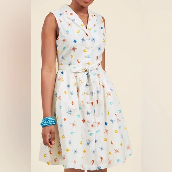 modcloth community brunch dress Ocean Air Fit & Flare Dress – ModCloth main image 0